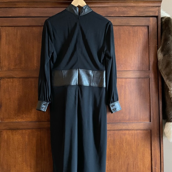 Escada black leather dress - Picture 2 of 7